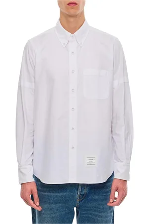 Thom Browne Homme, Chemises, Blanc, Taille: M Chemise Blanche Classique Coupe Décontractée