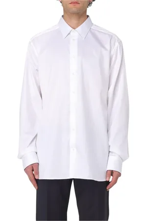 Emporio Armani Homme, Chemises, Blanc, Taille: 3XL Chemise Classique en Coton Blanc