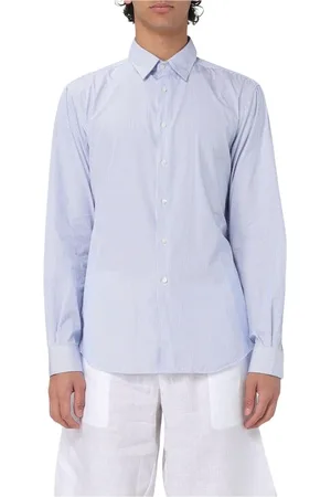 Aspesi Homme, Chemises, Bleu, Taille: 3XL Chemise Classique à Boutons Bleu Ciel