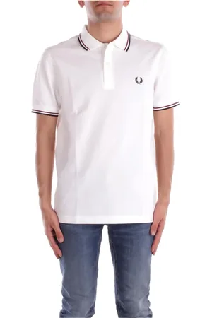 Fred Perry Homme, Tops, Blanc, Taille: S Polos et T-shirts Blancs