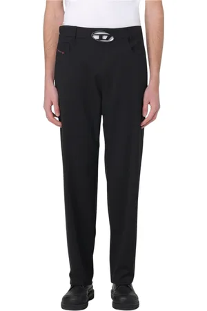 Diesel Homme, Pantalons, Noir, Taille: XL Pantalon noir élégant avec ceinture unique