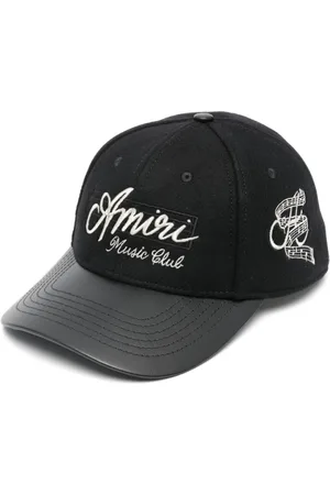AMIRI Homme, Accessoires, Noir, Taille: ONE Size Casquette Noire Réglable avec Oeillets d