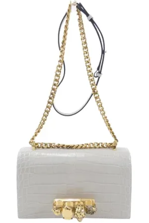 Alexander McQueen Femme, Pre-owned, Gris, Taille: ONE Size Pre-owned Cuir sacs-main