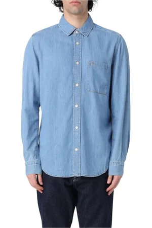 Calvin Klein Homme, Chemises, Bleu, Taille: L Chemise Denim Classique Manches Longues