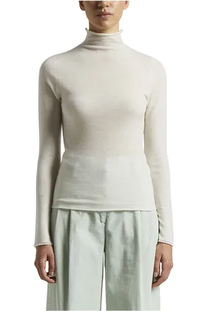 PESERICO SIGN Femme, Pulls, Blanc, Taille: 44 FR Pull en laine mérinos extra-fine et sequins