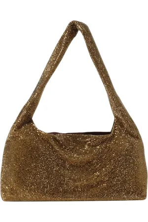 KARA Femme, Sacs, Jaune, Taille: ONE Size Sac à Bandoulière à Paillettes Dorées