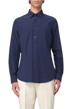 Michael Kors Homme, Chemises, Bleu, Taille: L Chemise Décontractée à Boutons Bleue