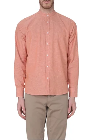 Manuel Ritz Homme, Chemises, , Taille: S Chemise Bleue en Lin à Col Mandarin