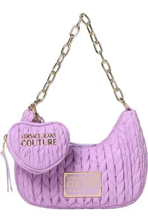 VERSACE Femme, Sacs, Violet, Taille: ONE Size Sac à Bandoulière Matelassé Violet avec Porte-Monnaie