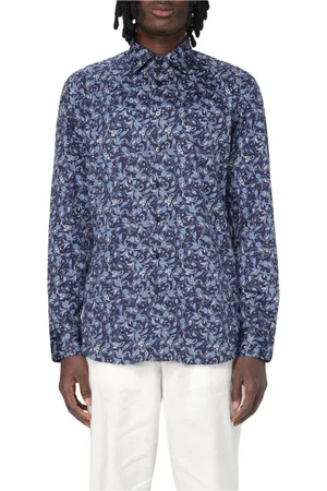 Etro Homme, Chemises, Bleu, Taille: L Chemise Rouge à Imprimé Paisley