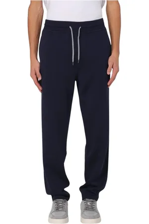Brunello Cucinelli Homme, Pantalons, Bleu, Taille: S Joggers décontractés noirs