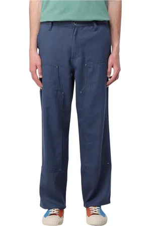 Brain Dead Homme, Pantalons, Bleu, Taille: L Pantalon Utilitaire Bleu Élégant