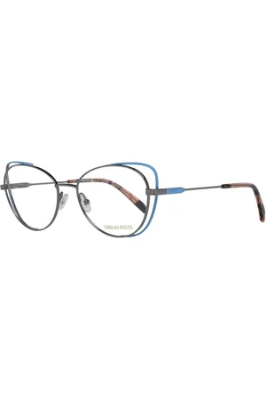 Emilio Pucci Femme, Accessoires, Gris, Taille: ONE Size Montures Optiques Argent Femmes Style Ovale