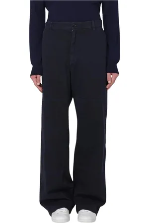 Dolce & Gabbana Homme, Pantalons, Bleu, Taille: M Pantalon Large en Denim Bleu