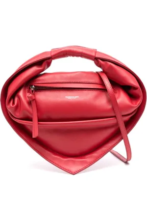 Federico Cina Femme, Sacs, Rouge, Taille: ONE Size Sac Fourre-Tout En Peau D