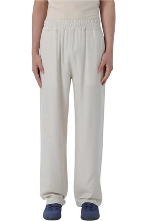 GCDS Homme, Pantalons, Blanc, Taille: M Pantalon en lin blanc