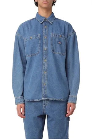 Dickies Homme, Chemises, Bleu, Taille: M Chemise en Denim Coupe Décontractée