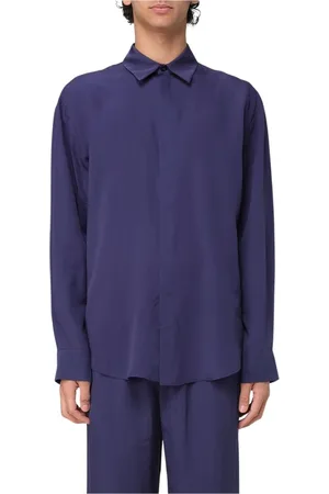 Msgm Homme, Chemises, Bleu, Taille: XL Chemise Bleue à Boutons pour Homme