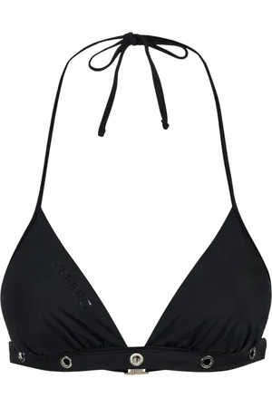 Iceberg Femme, Maillots de bain, Noir, Taille: 38 FR Haut de maillot de bain triangle noir avec clous métalliques sous la poitrine