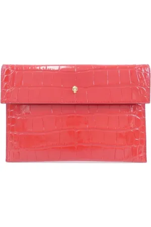 Alexander McQueen Femme, Pre-owned, Rouge, Taille: ONE Size Pre-owned Cuir sacs-main
