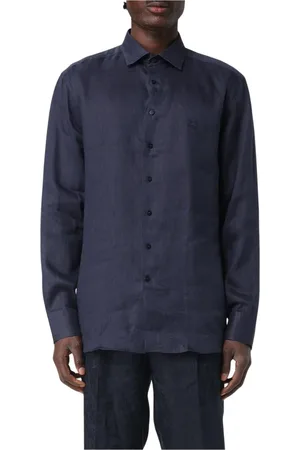 Etro Homme, Chemises, Bleu, Taille: 3XL Chemise Blanche Classique à Manches Longues