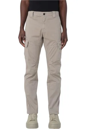 C.P. Company Homme, Pantalons, Gris, Taille: M Pantalon Cargo Gris avec Plusieurs Poches