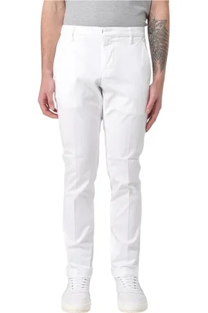 Dondup Homme, Pantalons, Blanc, Taille: W34 Pantalon Chinos Slim Fit Blanc