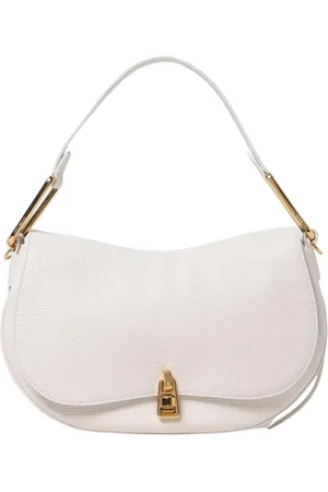 Coccinelle Femme, Sacs, Blanc, Taille: ONE Size Sac à bandoulière en cuir noir