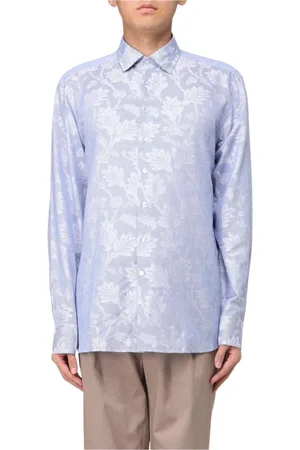 Etro Homme, Chemises, Bleu, Taille: L Chemise Bleue à Fleurs