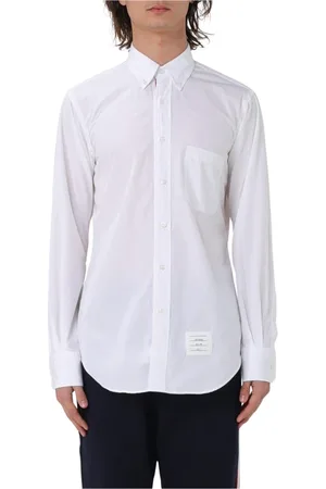 Thom Browne Homme, Chemises, Blanc, Taille: M Chemise Classique Blanche en Popeline