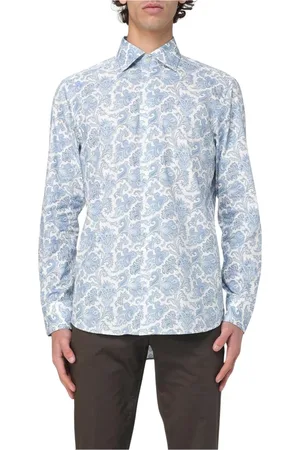Etro Homme, Chemises, Bleu, Taille: M Chemise Bleue à Imprimé Paisley