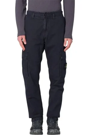 Stone Island Homme, Pantalons, Bleu, Taille: W36 Pantalon Cargo Moderne Multipoches