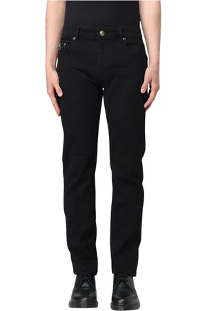 VERSACE Homme, Jeans, Noir, Taille: W32 Jean droit noir pour hommes