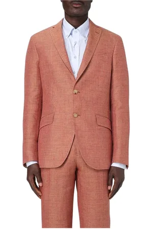 Etro Homme, Vestes, Brun, Taille: M Blazer Marron Sophistiqué avec Revers en Cran