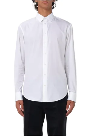Emporio Armani Homme, Chemises, Blanc, Taille: 2XL Chemise Élégante en Popeline