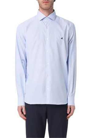 BROOKSFIELD Homme, Chemises, Bleu, Taille: 4XL Chemise Bleu Ciel avec Logo Oiseau