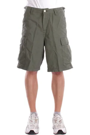 Carhartt Homme, Shorts, Vert, Taille: W31 Shorts à fermeture éclair et poches