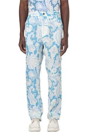Etro Homme, Pantalons, Bleu, Taille: M Pantalon Bleu Style Décontracté
