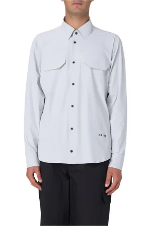 GR10K Homme, Chemises, Gris, Taille: L Chemise à Manches Longues Résistante à l