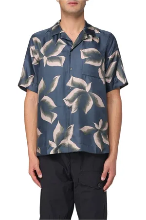 DRIES VAN NOTEN Homme, Chemises, Multicolore, Taille: 2XL Chemise en Soie Imprimée Florale Orange