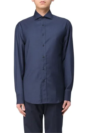 Brunello Cucinelli Homme, Chemises, Bleu, Taille: L Chemise Classique Bleue