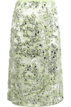 Baum und Pferdgarten Femme, Jupes, Vert, Taille: 38 FR Jupe à Paillettes 