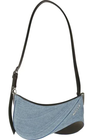MUGLER Femme, Sacs, Bleu, Taille: ONE Size Curve 01 M Deni Sac Bandoulière