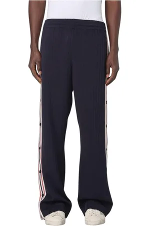 Golden Goose Homme, Pantalons, Bleu, Taille: L Pantalon en tricot côtelé avec boutons latéraux