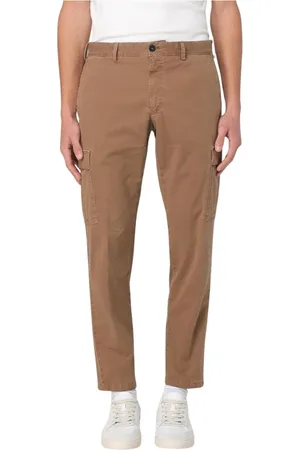 PT Torino Homme, Pantalons, Brun, Taille: M Pantalon Cargo Brûlé avec Poches