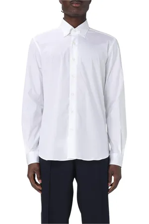 FAY Homme, Chemises, Blanc, Taille: M Chemise Classique Blanche en Coton