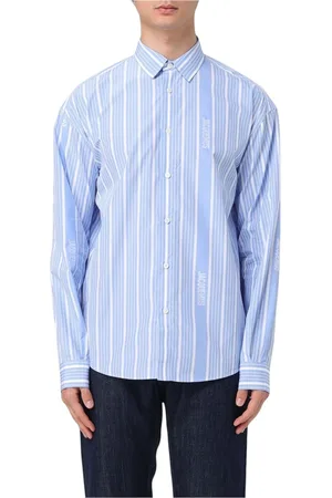 Jacquemus Homme, Chemises, Bleu, Taille: XL Chemise à Rayures Bleues en Popeline