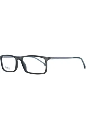 HUGO BOSS Unisex, Accessoires, Gris, Taille: ONE Size Montures Optiques Grises Rectangulaires pour Homme