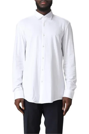 HUGO BOSS Homme, Chemises, Blanc, Taille: M Chemise Blanche Élégante à Manches Longues