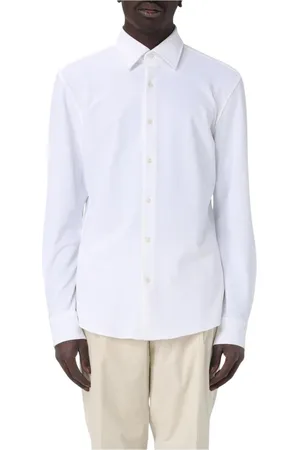HUGO BOSS Homme, Chemises, Blanc, Taille: L Chemise Blanche en Tissu pour Homme